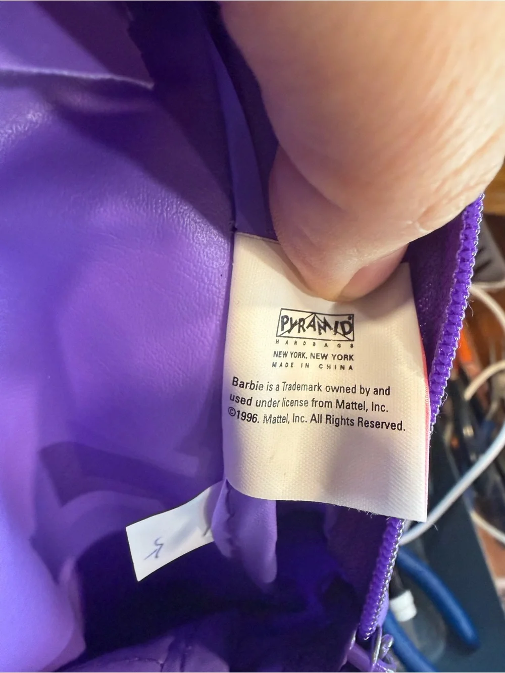 Vintage 1996Barbie Purple Mini Backpack